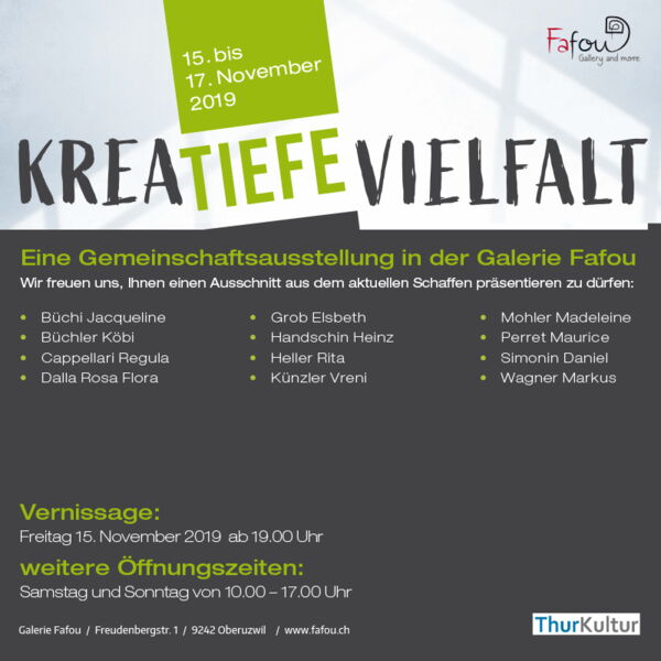 Gemeinschaftsausstellung krea-tiefe-vielfalt