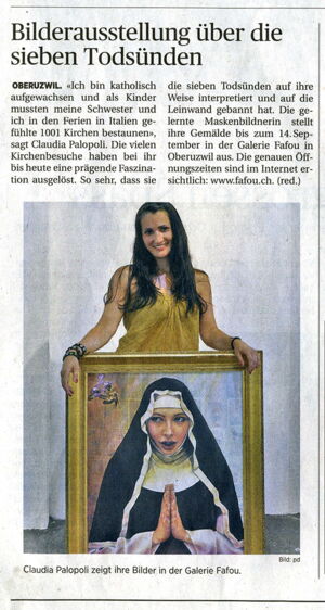 Wiler Zeitung / Bilderausstellung über die sieben Todsünden