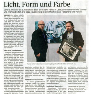 Wiler Zeitung / Licht, Form und Farbe