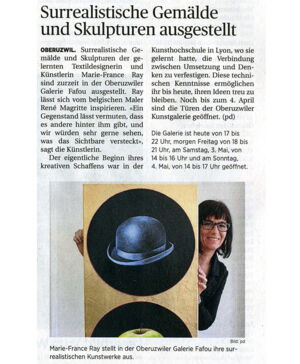 Wiler Zeitung / Surrealistische Gemälde und Skulpturen ausgestellt